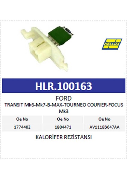 Kalorifer Rezistansı Ford Transıt-B-Max-Courıer (A modelleri
