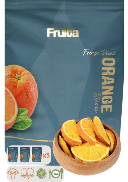 Dilim Portakal - Dondurularak Kurutulmuş Meyve 20GR - 3lü Paket Sağlıklı Atıştırmalık Freeze Dried