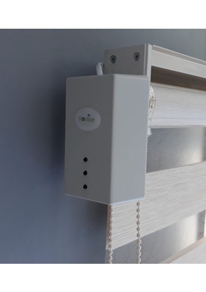 Akıllı Perde Motoru RV500, Kumandalı, Zaman Ayarlı, Tuya Uyumlu ,wifi, Sesli Kontrol (Stor Perde Kasaya Montaj)