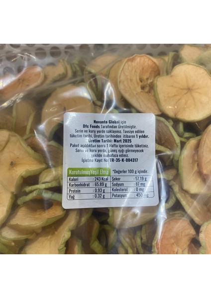 1 kg Kurutulmuş Yeşil Elma fiyatları