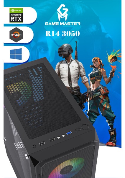 R14 3050 R5 5500 Cpu 16GB Ddr4 Ram 512GB M.2 SSD 6gb RTX3050 Gaming Pc Kasa fırsatları