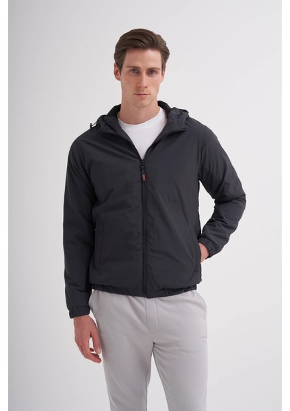 Basic Crinkle Kumaş Baharlık Kapşonlu Regular Fit MONT-10200