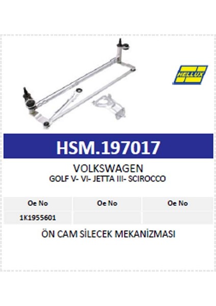 Ön Cam Silecek Mekanizması Vw Golf V- Vı- Jetta Iı fiyatları