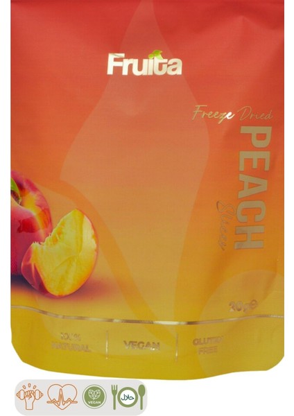 Dilim Şeftali - Dondurularak Kurutulmuş Meyve - Freeze Dried Peach 20GR Sağlıklı Atıştırmalık