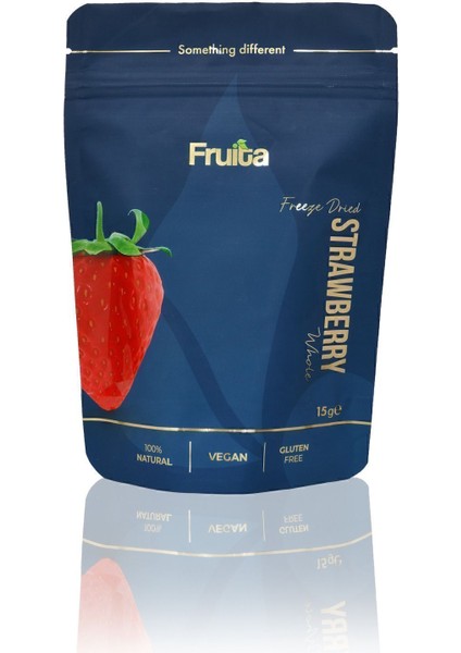 Bütün Çilek 15 gr Dondurularak Kurutulmuş Gerçek Meyve Sağlıklı Atıştırmalık Freeze Dried