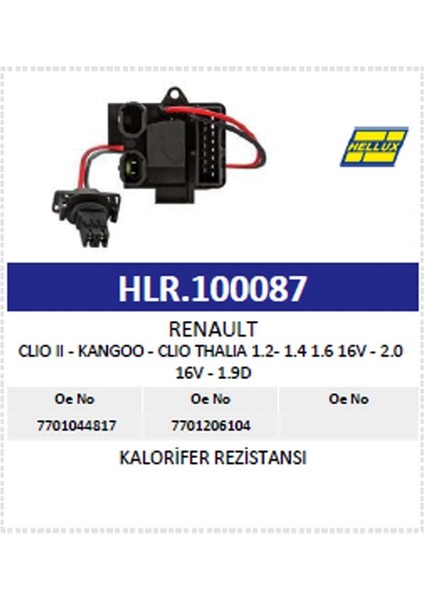 Kalorifer Rezistansı Renault Clıo Iı - Kangoo - cl modelleri