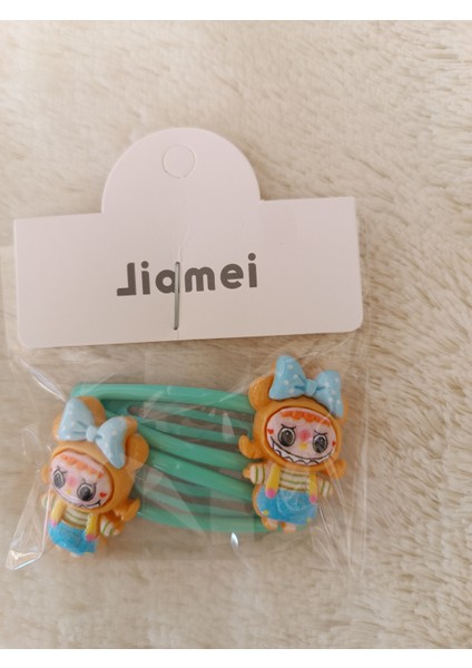 Labubu Model Seramik Kostümlü Mine Kaplamalı Üçgen Çiftli Çıt Çıt Toka modelleri