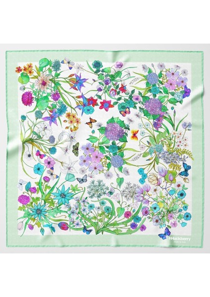 Flora Italyan Malı Premium Series Ünlü Barbieri Yapımı Fular Bandana Şal Como Eşarp