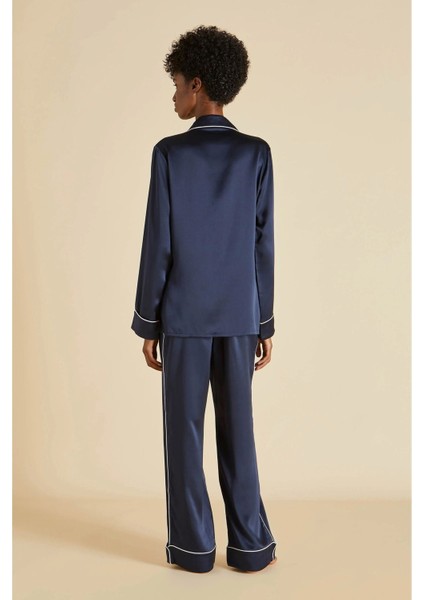 Milena Premium Italyan Malı Uzun Kollu Ipek Saten Kadın Pijama Takımı fiyatları