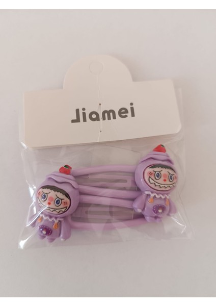 Labubu Model Seramik Kostümlü Mine Kaplamalı Üçgen Çiftli Çıt Çıt Toka fiyatları