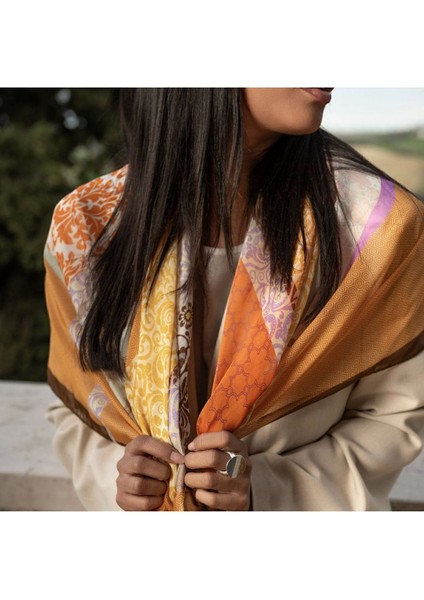 Daphne Italyan Malı Premium Series Ünlü Barbieri Yapımı Fular Bandana Şal Como Eşarp fiyatları