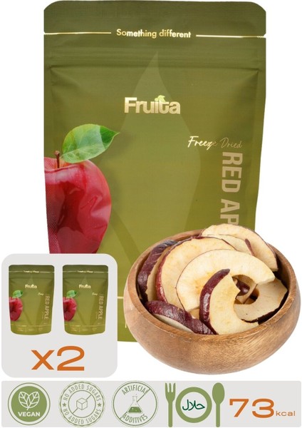 Dilim Elma X2 - Dondurularak Kurutulmuş Meyve - Freeze Dried Apple 20GR Sağlıklı Atıştırmalık