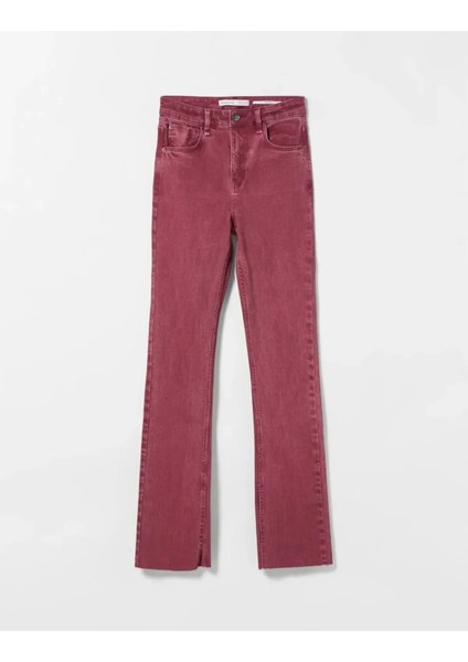 Allbucks Bershka, Straight Flare Yırtmaç Detaylı Jean Pantolon ABBRS0058 modelleri