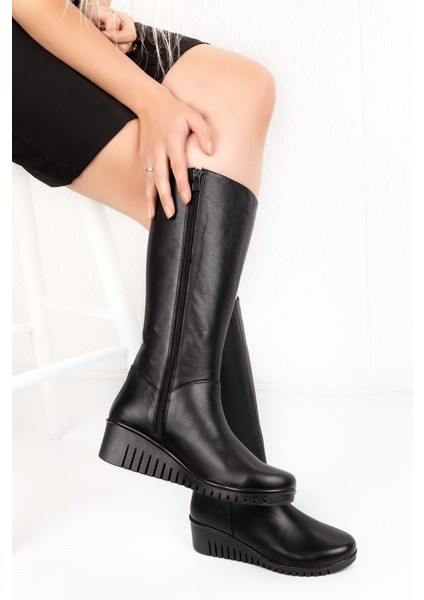 Kadın Deri Dolgu Topuk Klasik Çizme – Sıcak Astarı ile Kışın Şık ve Rahat Günlük Kullanım fiyatları