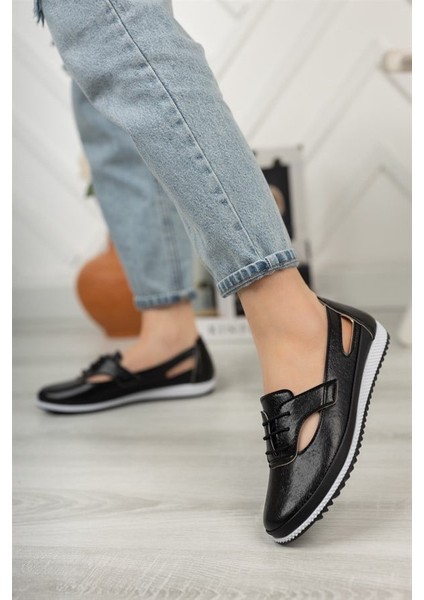 Kadın Siyah Günlük Ortopedik Ayakkabı modelleri