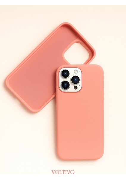 iPhone 15 Pro Uyumlu Içi Kadife Lansman Silikon Kılıf