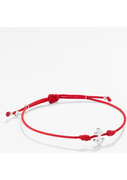 Gümüş Yay Burcu Kırmızı Bileklik