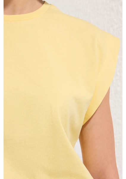 Kadın Basic Bisiklet Yaka Ay Kol T-Shirt %100 Pamuk fiyatları