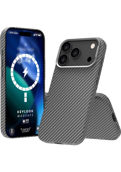 Buff iPhone 17 Pro Max Magsafe Kevlook Kılıf Gray