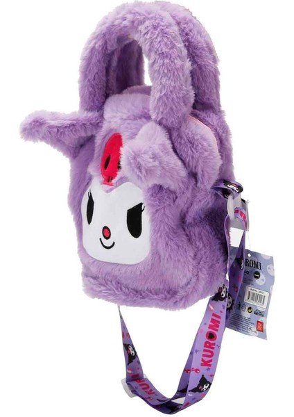 Desenli Mor Peluş Omuz Çantası 3016 modelleri