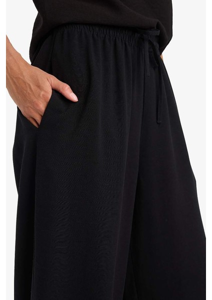 Wide Leg Yüksek Bel Keten Karışımlı Pantolon E0127AX25AU fırsatları