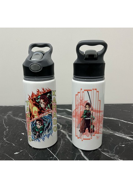 Demon Slayer Tanjiro Pipetli Soğuk Su Matarası