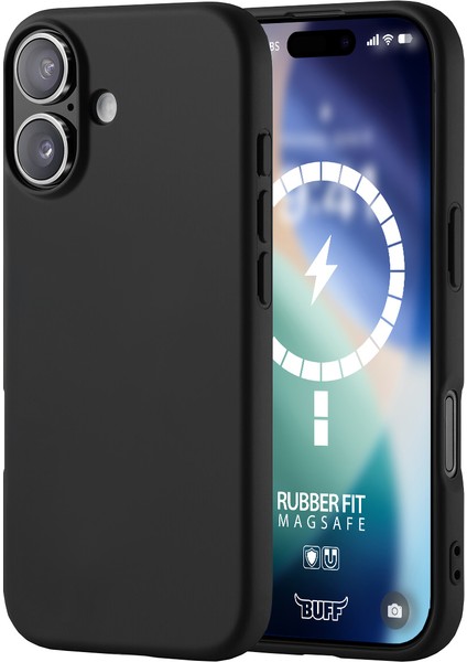 Buff iPhone 17 Magsafe Rubber Fit Silikon Kılıf Black