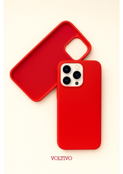 iPhone 14 Pro Max Uyumlu Içi Kadife Lansman Silikon Kılıf