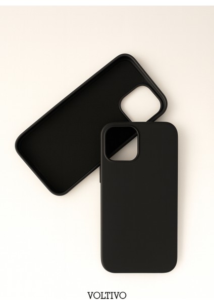 iPhone 12 Pro Max Uyumlu Içi Kadife Lansman Silikon Kılıf