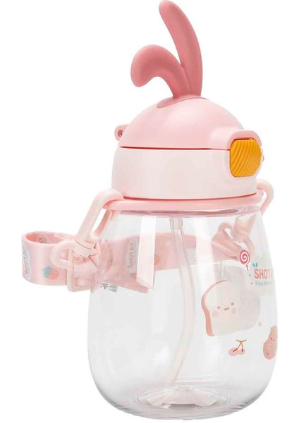 Tavşan Kulağı Kapaklı Matara 600 ml SHT-ST-7008 - Pembe fiyatları