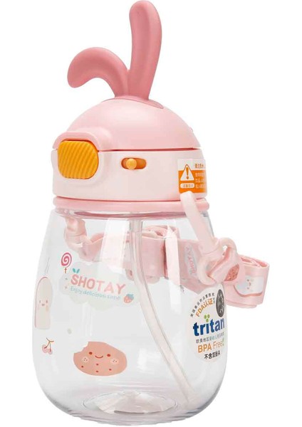 Tavşan Kulağı Kapaklı Matara 600 ml SHT-ST-7008 - Pembe modelleri