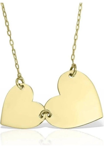Çift Kalp Kolye
