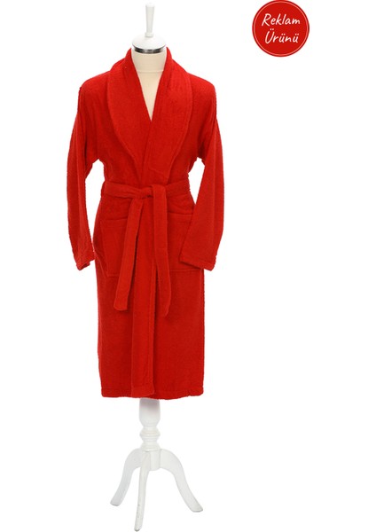 Trendy Bornoz Tek Kişilik Şal Yaka Kırmızı-L fiyatları