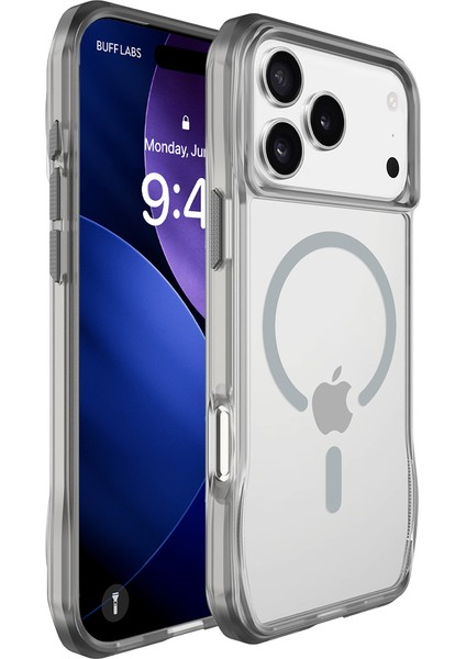 Buff iPhone 17 Pro Magsafe Octa Shield Kılıf Light Gray