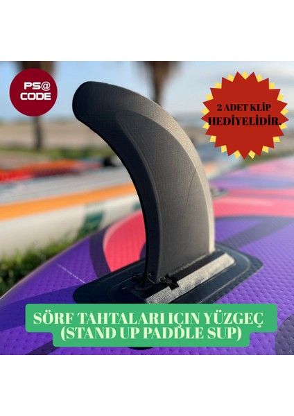 Sörf Tahtaları Için Yüzgeç (Stand Up Paddle Sup) Iki Adet Klips Hediyeli