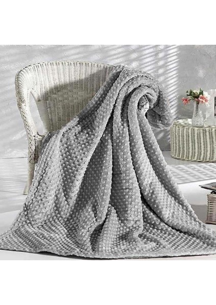 Çift Kişilik Tomurcuk Battaniye Gri 200X220