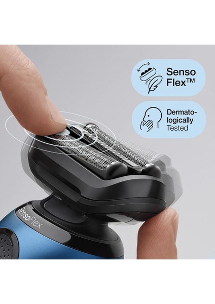 Series 6 B1200s Kablosuz Tıraş Makinesi – SensoFlex Başlık, EasyClick Sistemi, Islak/Kuru Kullanım