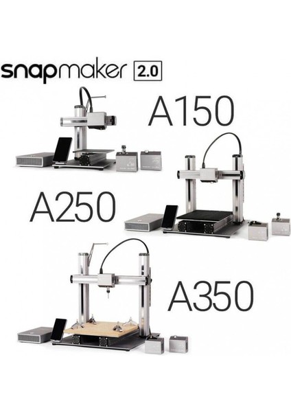 2.0 A150 Modüler 3 In 1 3D Printer: 3dp, 1.6W Lazer, Cnc modelleri
