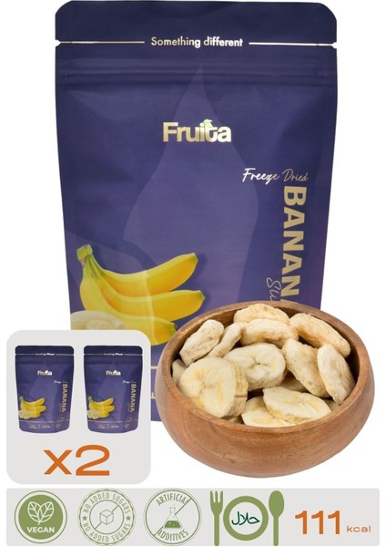 Dilim Muz X2 - Dondurularak Kurutulmuş Meyve - 30GR - Sağlıklı Atıştırmalık Freeze Dried