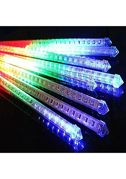 8li Kayan Meteor LED Işık Renkli Bahçe Ev Dekor Süsleme Kayan Işıklar indirimleri