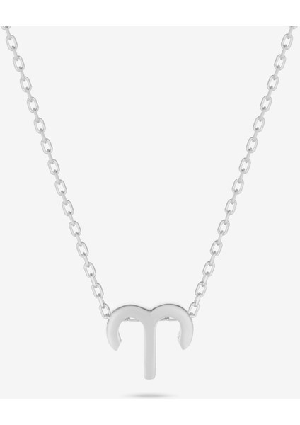 Gümüş Koç Burcu Kolyesi