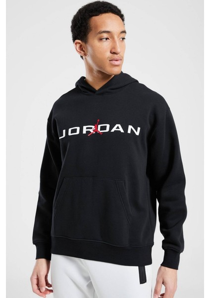 Jordan Essentials Men's Fleece Hoodie Erkek Kapüşonlu Sweatshirt Siyah