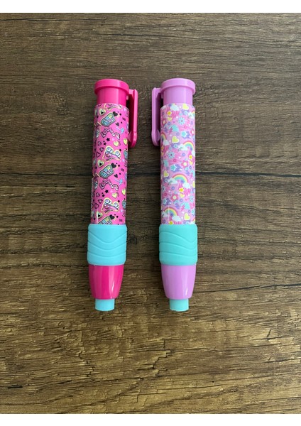 2 Adet Otomatik Silgi Üstten Basmalı Okul Silgisi