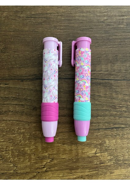 2 Adet Otomatik Silgi Üstten Basmalı Okul Silgisi modelleri