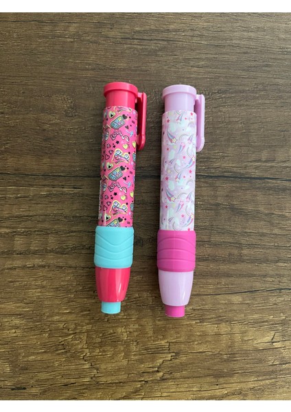 2 Adet Otomatik Silgi Üstten Basmalı Okul Silgisi