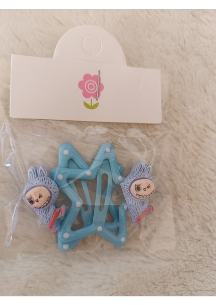 Labubu Model Seramik 4 cm Mine Kaplamalı Puantiyeli Soft Renkli Çıt Çıt Çiftli Çocuk Tokası fiyatları