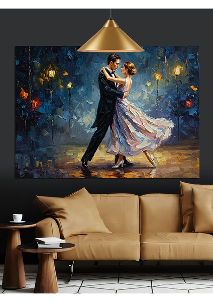 Romantik Dans Eden Çift Dekoratif Kanvas - Mdf Ahşap Tablo fiyatları