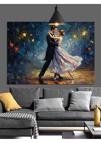 Romantik Dans Eden Çift Dekoratif Kanvas - Mdf Ahşap Tablo modelleri