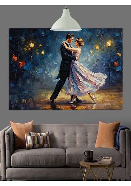 Romantik Dans Eden Çift Dekoratif Kanvas - Mdf Ahşap Tablo fırsatları