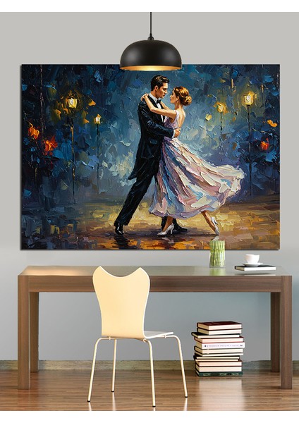 Romantik Dans Eden Çift Dekoratif Kanvas - Mdf Ahşap Tablo indirimleri